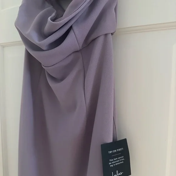 Lulu's Hold Your Attention One-Shoulder Sleeveless Midi Lilac Dress - Picture 3 of 5